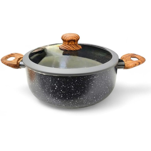 Modern Pots&<b>Pans</b> Bakelite <b>Handles</b> Glass Lids Dishwasher Oven Safe 8-Piece Ceramic Non-Stick Cookware Set for Gas Induction - Product Image 4