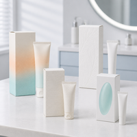 Boîte cadeau en papier artistique avec logo personnalisé, pliable, adaptée aux soins de la peau, aux cosmétiques, aux bougies, aux parfums, aux tasses isothermes, style frais
