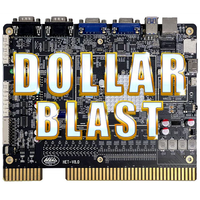 HET Dollar Blast 2-en-1 : Carte de jeu de compétences à écran unique et vertical, avec circuit imprimé (PCB) à monnayeur, pour machine de jeu d'arcade et d'amusement