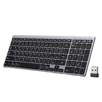 Clavier sans fil UGREEN Slim Silent Dual Mode Bluetooth 5.4 + 2.4G arabe rechargeable 101 touches portable