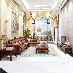High Quality <strong>Antique</strong> Style Solid Sectional Sofa Set Wood Frame Sofas Luxury Design Leather European Royal Series <strong>Couch</strong> - Product Image 4