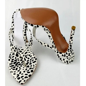 Sandali da Donna con Tacco <span class=keywords><strong>a</strong></span> <span class=keywords><strong>Spillo</strong></span> Aperto, Neri, Sexy, con Cinturino Singolo, Traspiranti, per Banchetti ed Eventi Estivi/Invernali, da Indossare all'Aperto - Product Image 5