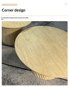 Thiết kế mới nhà Tatami bàn trà nhỏ thiết kế chủ nhật phong cách bàn trà tròn thiết lập ban công đá lưu trữ Bàn cà phê thấp - Product Image 5