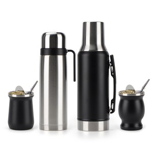 Chân không cầm tay Flask nước bằng thép không gỉ chai thể thao ngoài trời Ấm đun nước du lịch nồi với xử lý - Product Image 2