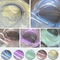 TIMESRUI Pigment de Résine Scintillant à Polarisation Effet Perle 10g Or Vert Violet Rouge Bleu Poudre de Mica pour Bijoux en Résine Époxy UV