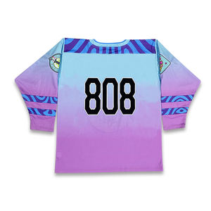 Maillot de hockey sur glace personnalisable OEM, design personnalisé, impression par sublimation de couleur, Spandex/Coton, séchage rapide, respirant, sur mesure - Product Image 2