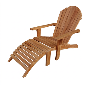 Moderno Conjunto de Tumbonas Adirondack de Madera de Teca Sólida de Indonesia para Jardín y Exteriores - Product Image 1