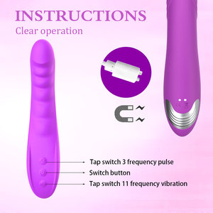 Vibrateur G-spot le plus vendu, stimulation clitoridienne en silicone avec <span class=keywords><strong>3</strong></span> pulsations de fréquence et 12 vibrations de fréquence, jouet sexuel pour adultes - Product Image 1