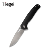 Couteau pliant en acier inoxydable à rayures noires avec manche G10, outil multifonctionnel pour bricolage, cuisine, extérieur, camping, EDC, OEM