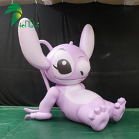 Modèle de personnage gonflable en PVC personnalisé, Stitch rose, figurine géante gonflable d'ange, décoration