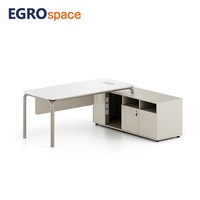 EGROspace Mobilier de bureau professionnel sur mesure, bureau de direction en forme de L pour PDG, directeur, manager, table de direction