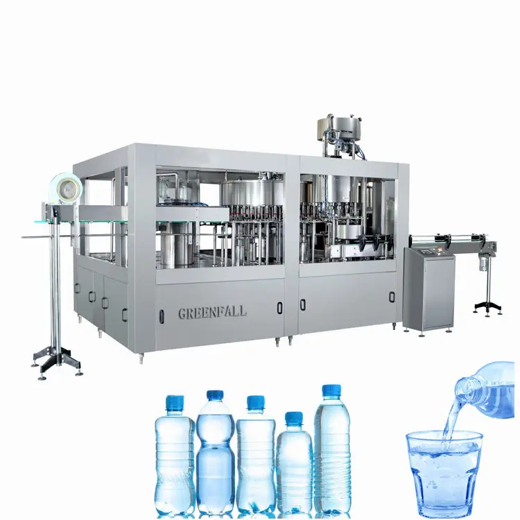 Automática bebida água mineral enchimento máquina pequena garrafa água enchimento e embalagem linha de produção
