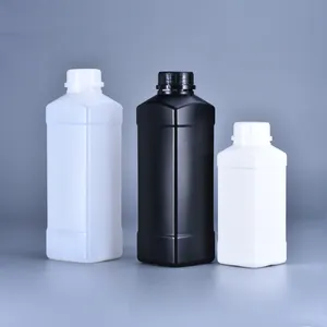500ml 100ml impressão do logotipo Personalizado quadrado garrafa de plástico para embalagem de leite líquido