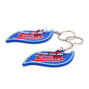 Precio de fábrica carta llavero PVC personalizado mini divertido PVC goma plana llavero 2d logo suave PVC llavero - Product Image 3