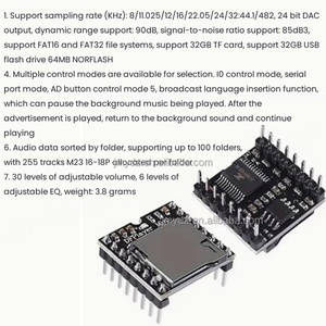 Mini Reproductor MP3, Placa de Desarrollo DF PLAYER, Módulo MP3-TF-16P - Product Image 2