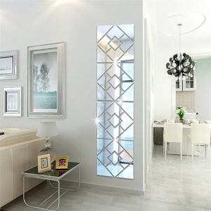 Autocollant mural 3D carré avec miroir autocollant moderne auto-adhésif en acrylique pour décoration <span class=keywords><strong>de</strong></span> la maison et du salon adesivo <span class=keywords><strong>de</strong></span> parede - Product Image 3