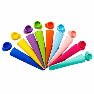 Moule à crème glacée en silicone réutilisable en forme de cube de <span class=keywords><strong>luge</strong></span> de forme longue en gros moule de plateau de Reezer de cône de poposicle de logo personnalisé avec le couvercle - Product Image 6