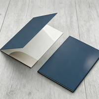 Archivo de papel de tamaño A4 mate personalizado, embalaje usado, carpeta de Contratos de Clientes, impresión con su logotipo, tarjetas de visita insertables