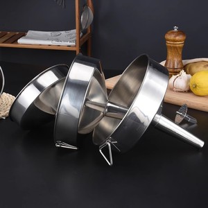 Stainless Steel Funnel With Filter Screen <b>Small</b> Diameter For Pouring Dipping Whisking Wine Kitchen Use - Product Image 1