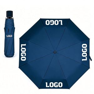Wholesale Promotion Business Gift 3 Folding Uv Manual for Rain <b>Windproof</b> Sun Parasol Custom <b>Umbrella</b> With Logo - Product Image 1