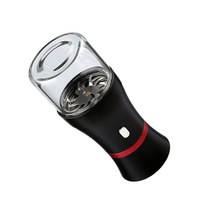 Futeng Offre Spéciale Moulin à herbes électrique automatique Mini meuleuse portable Noir Batterie 1100mAh Chargement USB Broyeur d'herbes automatique