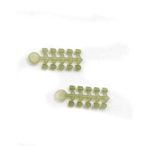 थोक की एक बड़ी संख्या कार्प सामान सफेद स्पष्ट सिलिकॉन सिलिकॉन रबर डाट के छल्ले स्पेसर मोती है। - Product Image 3