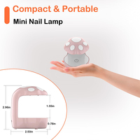 Lampe à ongles portable compacte à séchage rapide, double source lumineuse, 4 perles indolores, mini lampe à ongles rechargeable Type-C, vente en gros, grand stock