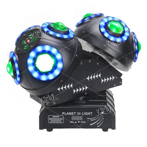 Disco LED Lights Double Arms RGBW Dj Laser Light Stage Effect LED Shaking Heads DMX 512 Beam Moving Head Light