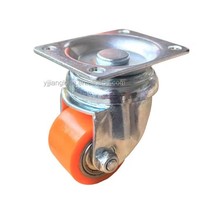 1 pouce 1.25 pouces 1.5 pouces 2 pouces chaise de bureau Orange polyuréthane robuste noyau en aluminium pivotant roue de meuble rigide