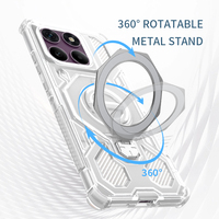 Étui de téléphone hybride TPU+PC tendance et design, résistant aux chocs, avec anneau de charge magnétique sans fil pour Motorola Edge 50 60 Fusion Pro