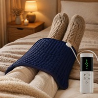 Coussin chauffant électrique en flanelle 30*60cm 110V/220V avec housse lavable 9 réglages de chaleur pour la maison, le bureau OEM/ODM
