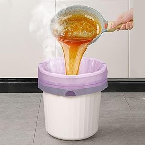 Huamaohengchun60PCS Thick And Durable Portable Purple Drawstring Scented Trash Bag, Suitable for Kitchen, Bathroom, <b>Bedroom</b> 60 - Product Image 5