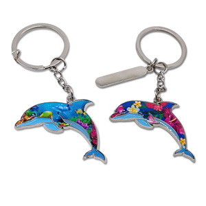 Individuelles Logo Metall Malediven Schlüsselanhänger Ozean Strand Aquarium Mantarochen Souvenir Malediven Schlüsselkette - Product Image 5