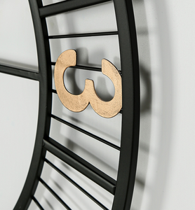 60cm新作手作りヴィンテージ三連リングメタル壁掛け時計、家の装飾用ウォールアート、農家向け鉄製丸型シンプル壁掛け時計 - Product Image 5