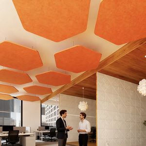 Panneau acoustique hexagonal suspendu pour <span class=keywords><strong>plafond</strong></span> et mur insonorisé de bureau - Product Image 1