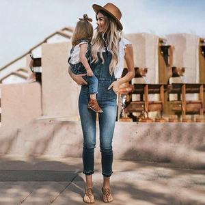 Salopettes pour femmes, maman et moi, jeans à bretelles, pantalons longs, vêtements assortis pour fille et mère, vêtements parent-enfant - Product Image 2