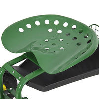 Siège pivotant roulant chariot de jardinage jardin cour pelouse désherbage chaise pour la plantation avec roues tracteur de jardin siège de travail