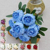 Bunga Peony Buatan 7 Tangkai Sutra, Laris Manis, Buket Bunga Peony untuk Dekorasi Pernikahan dan Rumah