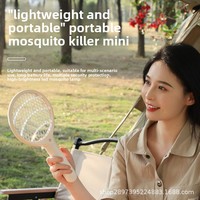 Mini raquette électrique anti-mouches rechargeable, portable, non toxique, attrape-insectes pour le camping