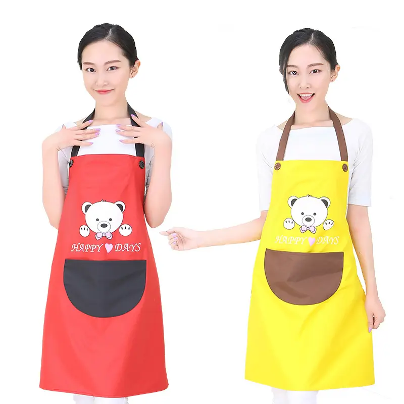 New cute vintage ladies crossback womens apron with pockets for women girls cake