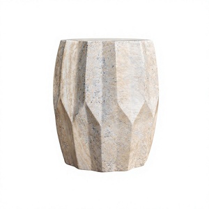 Table d'appoint de jardin en ciment, moderne, géométrique, durable et imperméable, garantie 24 mois, mobilier décoratif d'appoint pour la vente en gros - Product Image 1