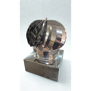 ARTIGIAN RUSSO Campana de Chimenea Cuadrada Impulsada por el Viento, Acero Inoxidable 304, Certificación KIWA, Diseño Industrial, Independiente, Hecho en Italia - Product Image 1