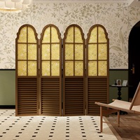 Cloison d'écran mobile en bois moderne et écologique Paravan d'intimité décorative d'intérieur en bois massif chinois pour chambre intérieure