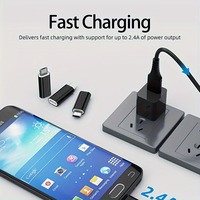 Adaptateur USB C vers Micro USB Type-C Convertisseurs femelles Chargement et synchronisation des données pour Galaxy S7 et autres appareils Micro Port