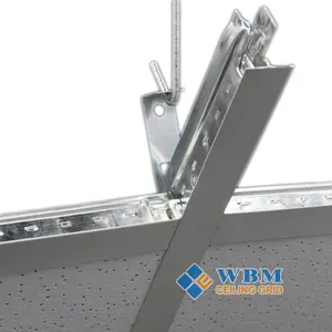 WBM asma galvanizli tavan t ızgara bileşenleri, T bar boya omurga tavan çerçeveleri 32/38