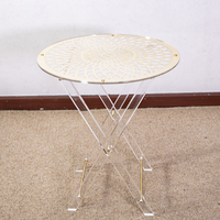 Meuble d'extérieur, balcon, léger, Portable, acrylique, réglable en hauteur, petite Table basse ronde intérieure pliante