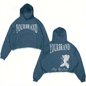 Vente en gros personnalisé grande taille hommes 100% coton pull sweat automne Streetwear col à capuche avec motif de lettres - Product Image 3