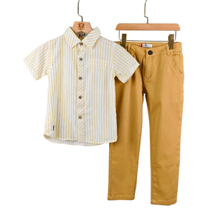 Set all'ingrosso di abbigliamento per bambini in cotone 100% Casual pantaloncini da t-shirt stampati per ragazzi 4-12 anni - Product Image 2