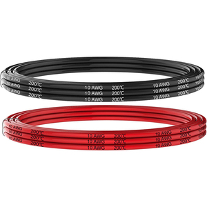 Cable de Silicona Ultra Suave de Nueva Energía Suministrado por el Fabricante, Alta Temperatura 200 Grados, 10AWG, Cable y Alambres Extra Suaves - Product Image 1