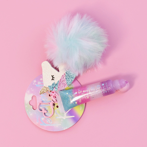 Base de aceite de brillo de labios para niños, conjunto de etiqueta privada vegana, sin crueldad, <span class=keywords><strong>unicornio</strong></span>, llavero vegano, brillo de labios, venta de fábrica - Product Image 3